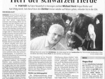 Zeitungsartikel über Michael Horst